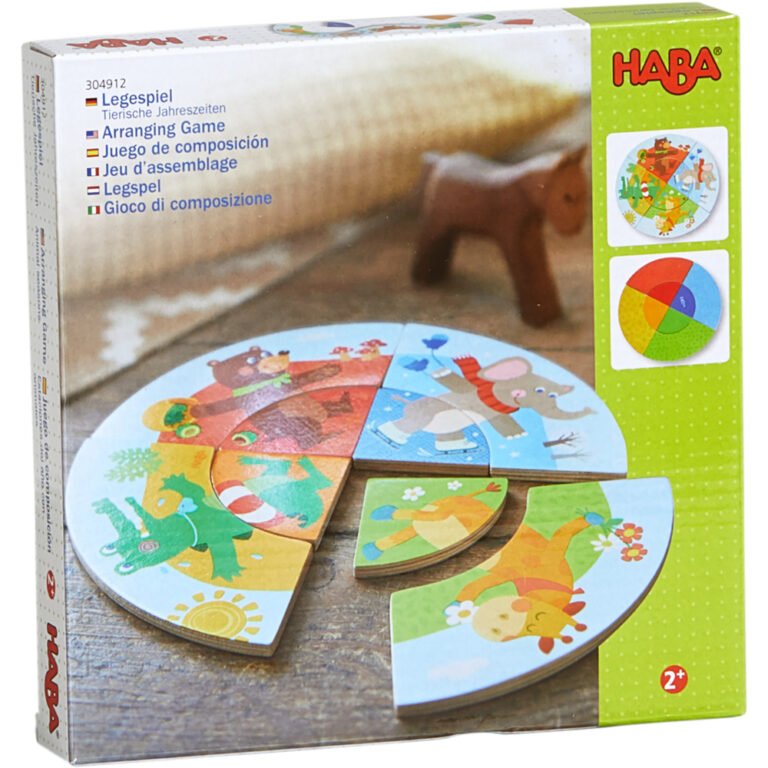 Anotimpuri si animale - Puzzle circular - Copii mici - Haba by Didactopia 4