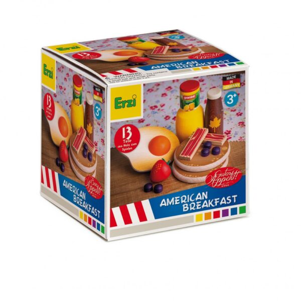 Set alimente lemn de jucărie pentru copii - Mic Dejun American - Erzi by Didactopia 1