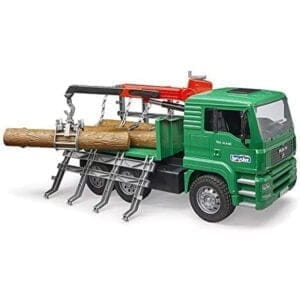 BRUDER - CAMION LEMNE MAN TGA CU MACARA DE INCARCARE SI 3 BUSTENI-Vehicule Originale Bruder-BR02769