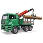 BRUDER - CAMION LEMNE MAN TGA CU MACARA DE INCARCARE SI 3 BUSTENI-Vehicule Originale Bruder-BR02769