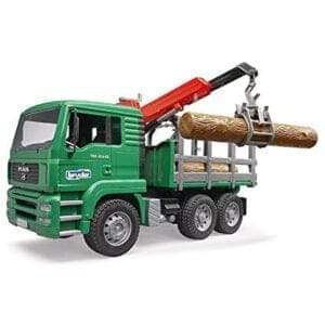 BRUDER - CAMION LEMNE MAN TGA CU MACARA DE INCARCARE SI 3 BUSTENI-Vehicule Originale Bruder-BR02769