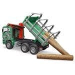 BRUDER - CAMION LEMNE MAN TGA CU MACARA DE INCARCARE SI 3 BUSTENI-Vehicule Originale Bruder-BR02769