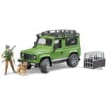 Masina De Teren Land Rover Defender Cu Padurar Si Caine - Original Bruder® 02587 - imagine 6