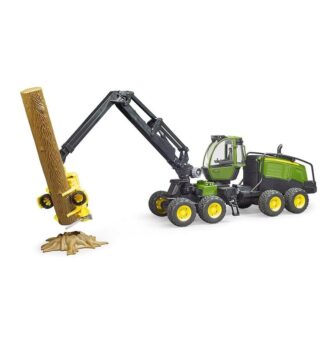 BRUDER - TRACTOR FORESTIER JOHN DEERE 1270G CU UN BUSTEAN-Vehicule Originale Bruder-BR02135