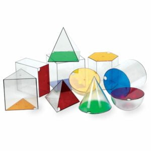 Set 10 corpuri geometrice mari GeoSolids - bază detașabilă - Learning Resources prin Didactopia - 1