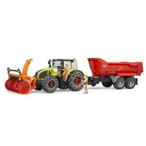 BRUDER - TRACTOR CLAAS AXION 950 CU LANTURI SI FREZA DE ZAPADA-Vehicule Originale Bruder-BR03017