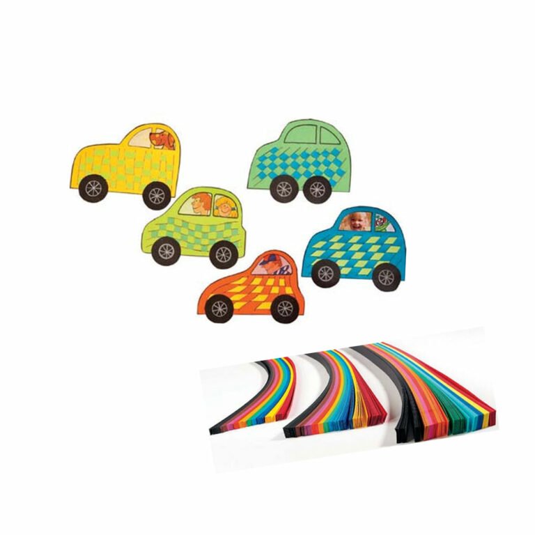 Bolizii impletiti - 20 masini de impletit din carton - Set creativ copii - Bricolaj - Haba prin Didactopia