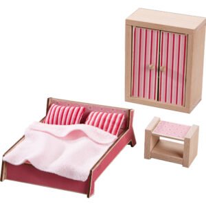 Dormitor Pink - mobilier Casuta de papusi - Little Friends - Original Haba prin Didactopia