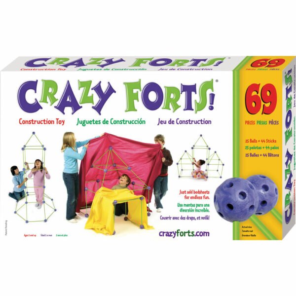 Set constructie modulara copii - Original Crazy Forts - 69 piese