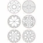 Stampile mari mandala - Set de 6 stampile - Materiale creative - Haba prin Didactopia