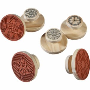 Stampile mari mandala - Set de 6 stampile - Materiale creative - Haba prin Didactopia