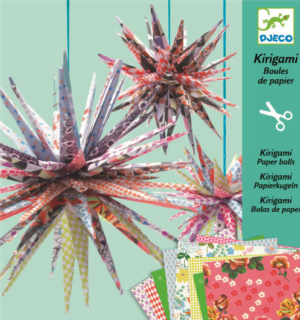 Kirigami pentru copii - Mingi țepoase - set bricolaj hârtie