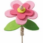 Flori colorate - Decoraţiuni din fetru - Fălţuire, înşirare - Set creativ copii - Bricolaj - Haba prin Didactopia 3