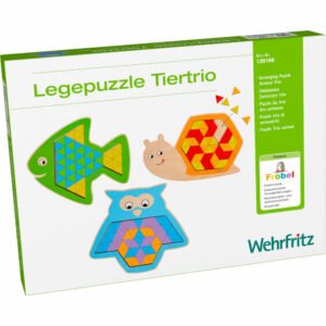 Puzzle mandala lemn - Animal trio - Pedagogie Fröbel - Haba prin Didactopia 1