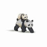 PAPO FIGURINA URSULET PANDA CU PUI-Animale salbatice-original-papo