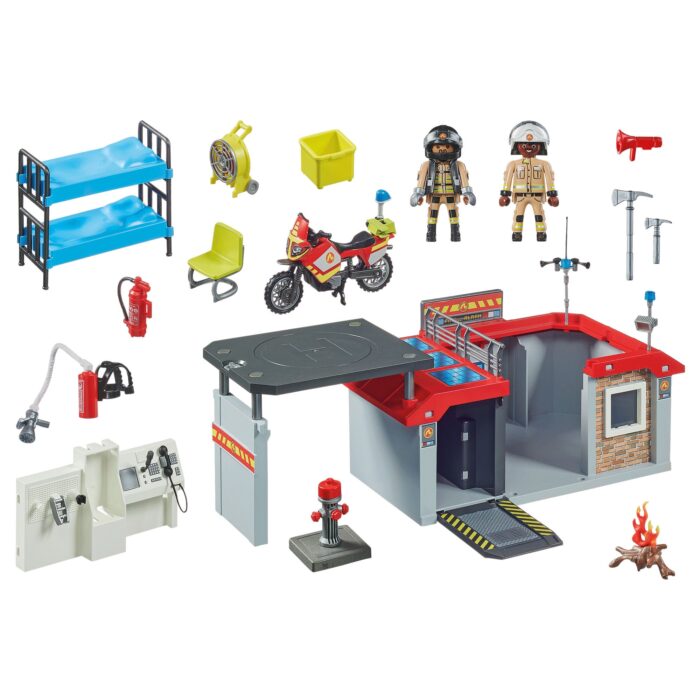 Playmobil - Set Mobil Statie De Pompieri Si Figurine-PM71193
