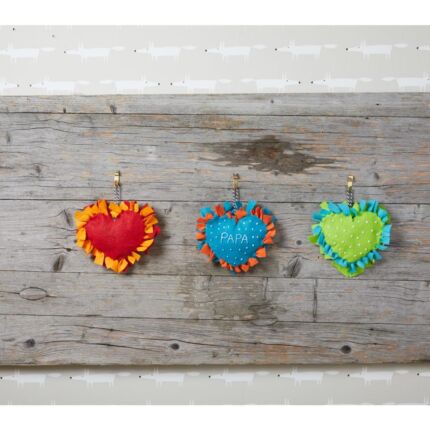 12 Inimi colorate - Set creativ copii - Bricolaj din fetru.webp