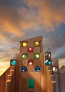 Blocuri prismatice - constructii cu efecte optice