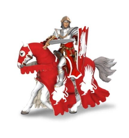 PAPO FIGURINA CAL CAVALERULUI MEDIEVAL GRIFON-Personaje medievale - fantastice-original PAPO prin Didactopia by Evertoys