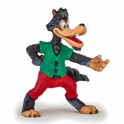 PAPO FIGURINA LUPUL DIN SCUFITA ROSIE-Personaje de basm-original PAPO prin Didactopia by Evertoys