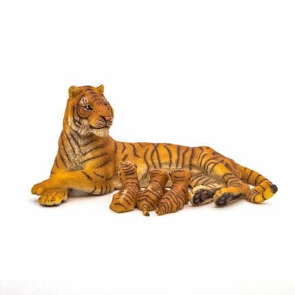 PAPO FIGURINA TIGRU CU 3 PUI-Animale salbatice-original PAPO prin Didactopia by Evertoys