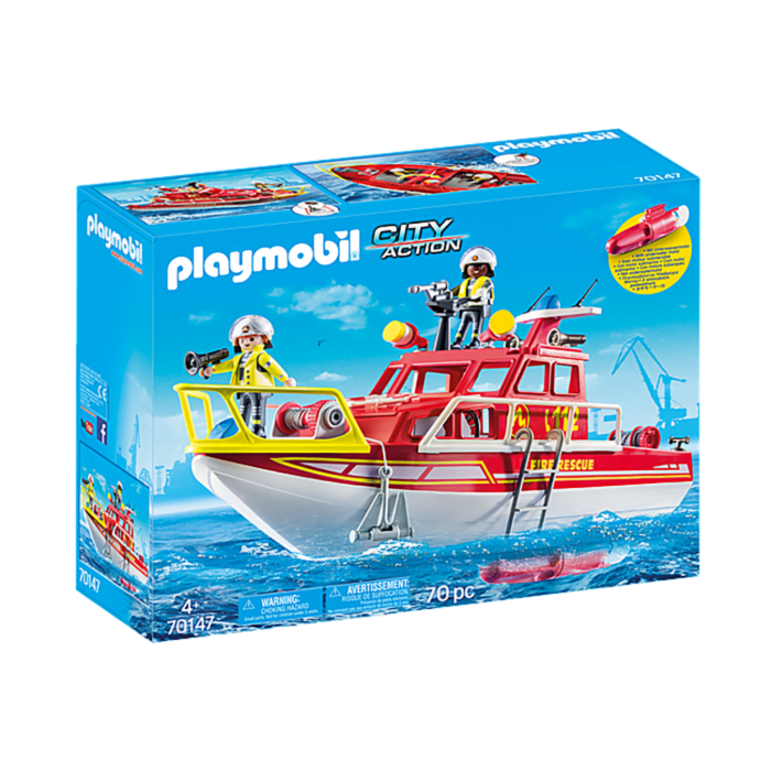 Playmobil - Barca De Salvare A Pompierilor-PM70147