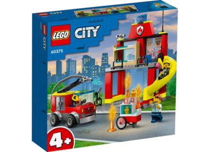 Statie si masina de pompieri - LEGO City 60375 - prin Didactopia by Evertoys