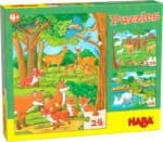Natura si animale – Set 3x Puzzle pentru copii - 3 x 24 piese - HABA prin Didactopia