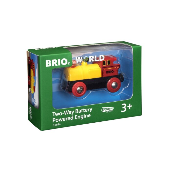 Brio - Locomotiva Mica Rosie Cu Baterii-Trenulet Lemn original BRIO-BRIO33594