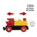 Brio - Locomotiva Mica Rosie Cu Baterii-Trenulet Lemn original BRIO-BRIO33594