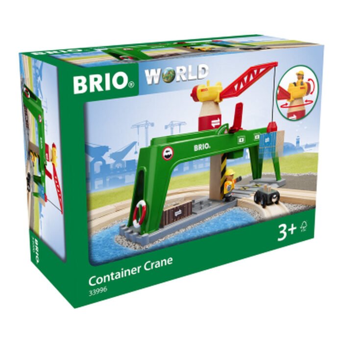 Brio - Macara Cu Container-Trenulet Lemn original BRIO-BRIO33996