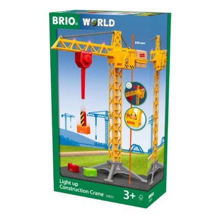 Brio - Macara De Constructii Cu Lumini-Trenulet Lemn original BRIO-BRIO33835