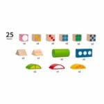 Brio - Set Blocuri Din Lemn Cu Modele Colorate-Trenulet Lemn original BRIO-BRIO30112