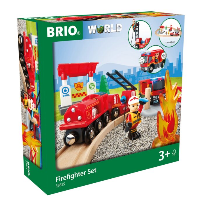 Brio - Set Pompieri-Trenulet Lemn original BRIO-BRIO33815