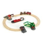 Brio - Set Port Cu Nava De Marfa-Trenulet Lemn original BRIO-BRIO33061