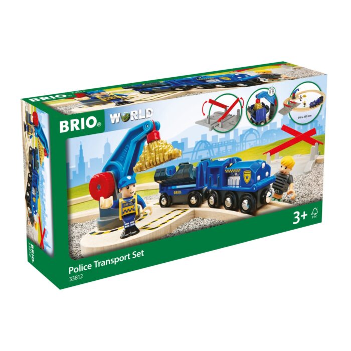 Brio - Set Transport Politie-Trenulet Lemn original BRIO-BRIO33812