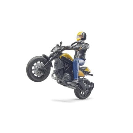 Bruder - Motocicleta Scrambler Ducati Full Throttle Cu Sofer-Vehicule Originale Bruder-BR63053