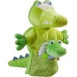 Marioneta de mana - Crocodil cu bebe - teatru papusi - Haba Germania