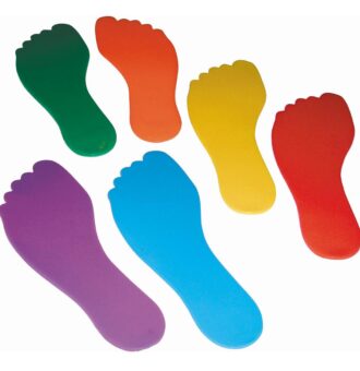 Marcaje podea - Picioare - Set de 6 urme de picioare in culori diferite - Material Anti Alunecare