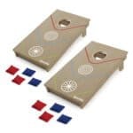 Joc aruncare saci boabe - Cornhole - Set complet 2 tinte si 8 saculeti