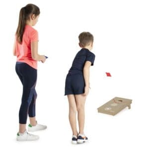 Joc aruncare saci boabe - Cornhole - Set complet 2 tinte si 8 saculeti