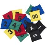 Saculeti tip Bean Bag cu cifre - Set de 15 saculeti - Dezvoltare cognitiva si tactila