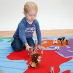 Covor joc mare - Continente - 2 x 3 metri - Covor educativ