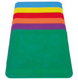 Marcaje podea - Cercuri - Set de 6 patrate mari in culori diferite - Latura 31 cm