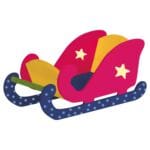 Saniuta lui Mos Craciun - 16 cm - Set bricolaj lemn