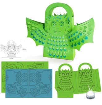 Gentuta luminoasa - Dragon - Set bricolaj carton inclusiv LED