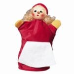 Scufita Rosie - Marioneta cu cap din lemn - Teatru de papusi - original KERSA Germania