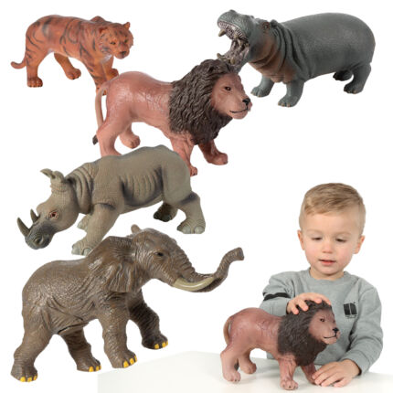 Set animale salbatice XL - 5 figurine mari - Lungime între 20 si 30 cm