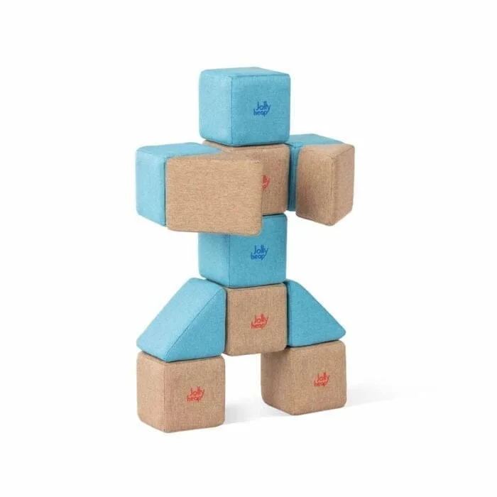 JollyHeap® PIXI - Set 12 blocuri soft de construit XL magnetice