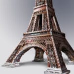Turnul Eiffel, Paris - 1 metru înălţime - Puzzle 3D - Original Wrebbit3D